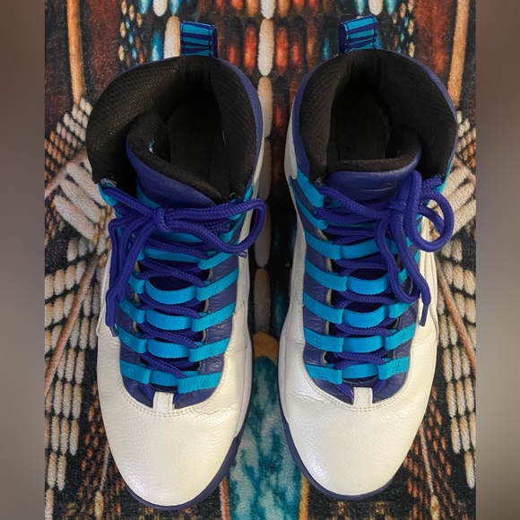 Authentic Air Jordan X “Charlotte Hornets” Mens 10.5 Basketball Shoes (No Box) - Picture 6 of 10